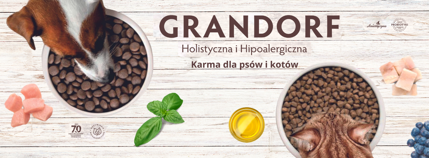 Grandorf - holistyczna i hipoalergiczna karma dla psów i kotów