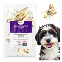 GACZOO 100% Naturalny przysmak dla psa Ucho Królicze z futrem 20 szt gryzak