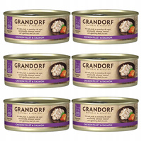 GRANDORF zdrowa karma mokra dla kota Kurczak Łosoś 6 x 70g Bezzbożowa