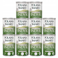 Mokra karma monobiałkowa dla psa Polana Smaku Indyk z batatem 10 x 400g