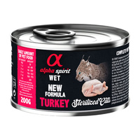 ALPHA SPIRIT Sterilised Karma mokra dla kota Indyk 200g