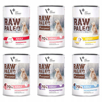 Raw Paleo Adult Karma mokra dla psa MONO mix smaków 6 x 400g Bezzbożowa
