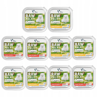 Raw Paleo Mini PATE Karma mokra dla szczeniąt mix smaków 10 x 150g Bezzbożowa
