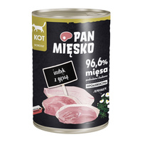 PAN MIĘSKO Karma mokra dla kota indyk z gęsią 400g Bezzbożowa