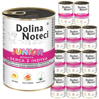 DOLINA NOTECI JUNIOR Karma mokra dla szczeniąt Indyk 12 x 400g