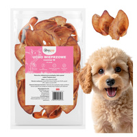 GACZOO 100% Naturalny przysmak dla psa Ucho Wieprzowe rozmiar M 10 szt gryzak