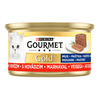 PURINA Gourmet Gold karma mokra dla kota mus Wołowina 85g