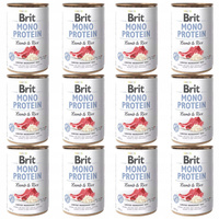 BRIT MONO Protein Karma mokra dla psa Jagnięcina Ryż 12 x 400g monobiałkowa