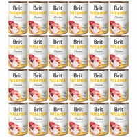 BRIT Pate & Meat mokra karma dla psa Kurczak 24 x 400g