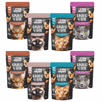 PAN MIĘSKO Kawałki w sosie Mix Smaków karma dla kota mokra 8 x 85g bez zbóż