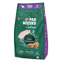 PAN MIĘSKO z Ziołami Karma sucha dla psa Indyk Krewetki CHRUPKI XL 3kg