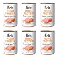 BRIT MONO Karma mokra dla psa Indyk Batat 6x400g