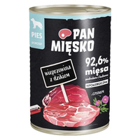 Pan Mięsko Karma mokra dla psa Wieprzowina Dzik 400g