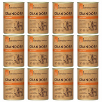 GRANDORF DOG zdrowa karma mokra dla psa Cielęcina Indyk 12 x 400g Bezzbożowa