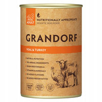 GRANDORF DOG karma mokra dla psa Cielęcina Indyk 400g Bezzbożowa