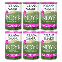 Mokra karma monobiałkowa dla szczeniąt Polana smaku Indyk Borówka 6 x 400g