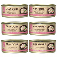 GRANDORF zdrowa karma mokra dla kota Kurczak Krab 6 x 70g Bezzbożowa