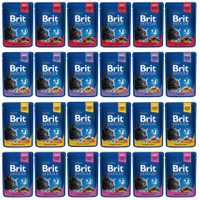 BRIT FAMILY Plate Chunks Karma mokra dla kota MIX 24x100g