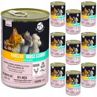 PET REPUBLIC Karma mokra w galaretce kota Kurczak Czarny Dorsz 10 x 400g