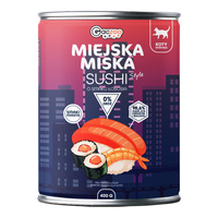 Gaczoo Miejska Miska bezzbożowa karma mokra dla kota Sushi z Rybą 400g