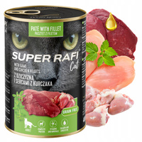 SUPER RAFI Cat karma mokra dla kota dziczyzna 400g