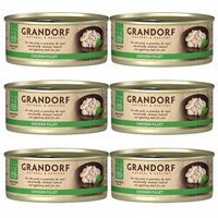 GRANDORF zdrowa karma mokra dla kota Kurczak 6 x 70g Hipoalergiczna Bezzbożowa
