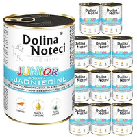 DOLINA NOTECI JUNIOR Karma mokra dla szczeniąt Jagnięcina 12 x 400g