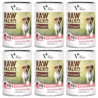 Raw Paleo Puppy Karma mokra dla szczeniąt Wieprzowina 6 x 400g Bezzbożowa