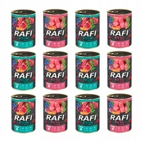 Karma mokra dla szczeniąt RAFI Junior MIX Smaków12x400g