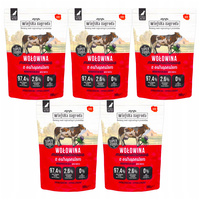 WIEJSKA ZAGRODA Mono mokra karma dla psa Wołowina z ostropestem 5 x 500g