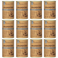GRANDORF DOG zdrowa karma mokra dla psa Królik Indyk 12 x 400g Krótki termin 02.05.2025
