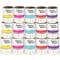 DOLINA NOTECI JUNIOR Karma mokra dla szczeniąt mix smaków 15 x 400g