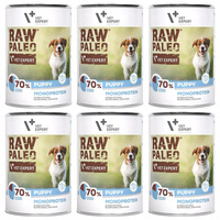 Raw Paleo Puppy Karma mokra dla szczeniąt MONO Dorsz 6 x 400g Bezzbożowa