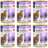 WIEJSKA ZAGRODA MONO Mokra karma dla kota Przepiórka 6 x 400g bezzbożowa