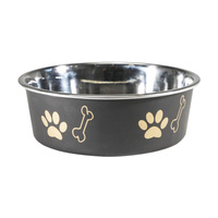 BARRY KING MISKA Antypoślizgowa Czarna Nadruk 0,7l