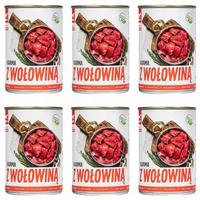 TUF TUF Karma mokra dla psa Wołowina 6 x 800g