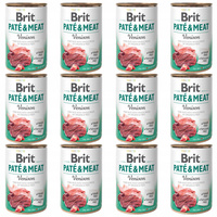 BRIT Pate & Meat mokra karma dla psa Dziczyzna 12 x 400g