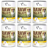 RAW PALEO PUPPY Karma mokra dla szczeniąt Mono Indyk 6 x 400g Bezzbożowa