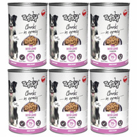 TUF TUF Karma mokra dla psa KAWAŁKI W SOSIE Jagnięcina 6 x 1250g