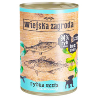 WIEJSKA ZAGRODA Karma mokra dla szczeniaka Rybna Uczta 400g Bezzbożowa