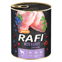 DOLINA NOTECI RAFI Karma mokra dla psa Królik 800g Bezzbożowa