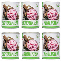 TUF TUF Karma mokra dla psa Królik 6 x 800g