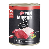 PAN MIĘSKO Karma mokra dla psa Indyk Jeleń 800g Bezzbożowa