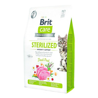 BRIT CARE STERILIZED IMMUNITY karma sucha dla kota Wieprzowina 7kg Bezzbożowa