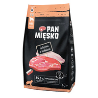 PAN MIĘSKO Karma sucha dla psa Cielęcina Indyk CHRUPKI M 3kg