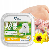 RAW PALEO PATE Mini Puppy Indyk karma dla szczeniąt mokra 150g bezzbożowa