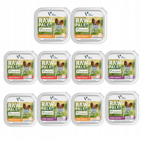Raw Paleo Mini PATE Karma mokra dla psa mix smaków 10 x 150g Bezzbożowa