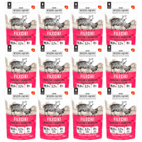 Wiejska Zagroda Fileciki karma mokra dla kota Kurczak z Jagnięciną 12 x 85g