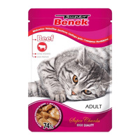 BENEK Saszetka Karma mokra dla kota Wołowina 100g