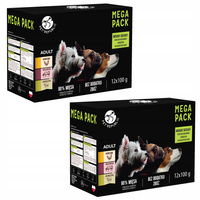 PET REPUBLIC karma mokra dla psa mix smaków 24 x 100g Bezzbożowa